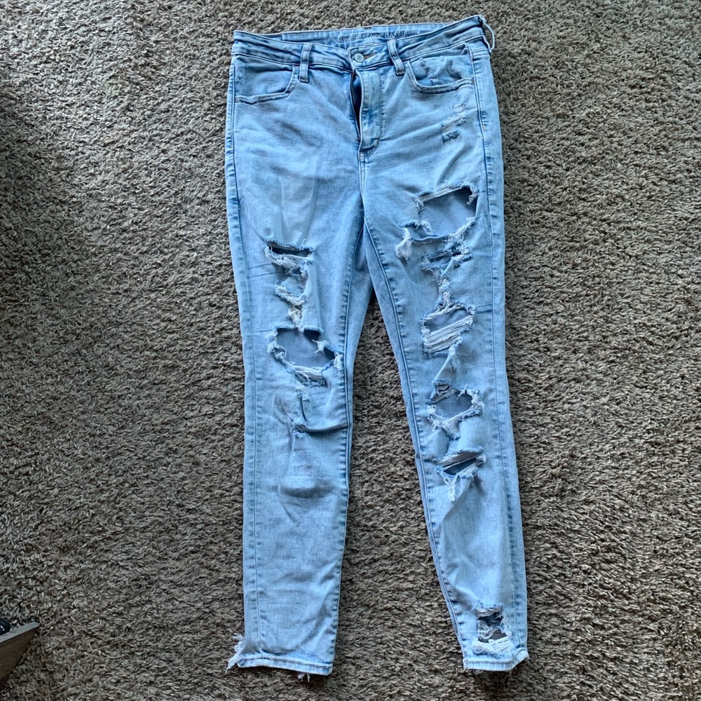 distressed jeans